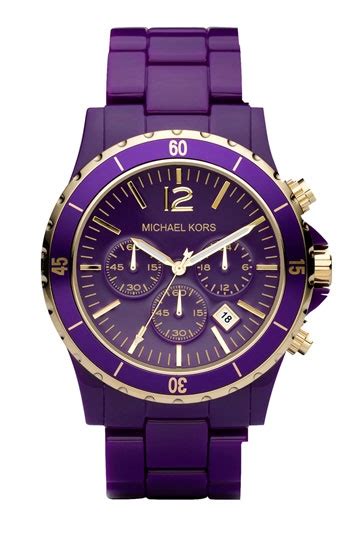 michael kors oversized acrylic watch purple|Michael Kors Watch 251501.